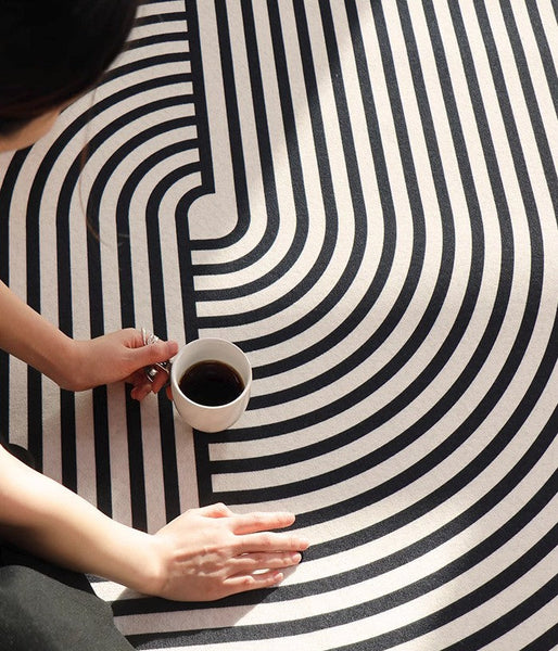 Contemporary Area Rugs under Sofa, Living Room Modern Area Rug, Large Area Rugs for Office, Bedroom Modern Floor Rugs-LargePaintingArt.com