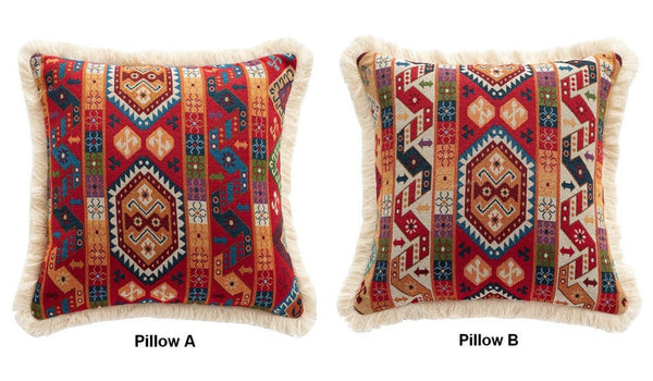 Bedroom Bohemian Decorative Sofa Pillows, Oriental Throw Pillow for Couch, Geometric Decorative Throw Pillows for Living Room (Copy)-LargePaintingArt.com