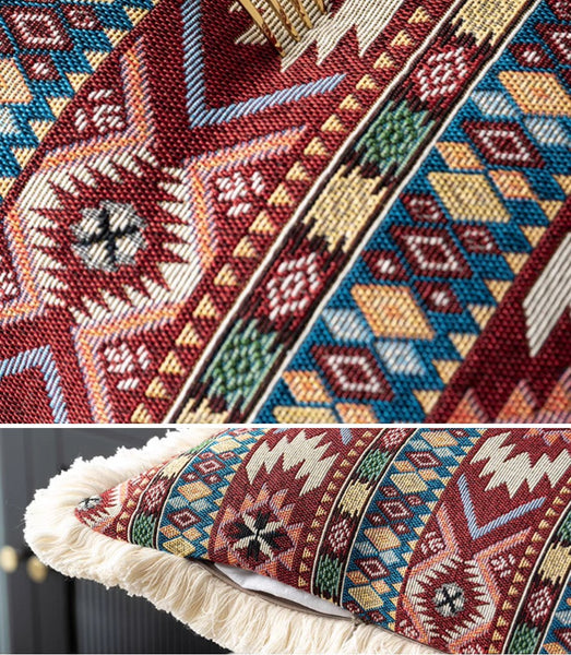 Oversized Decorative Throw Pillows, Bohemian Decorative Sofa Pillows for Living Room, Extra Large Modern Geometric Pillows, Oriental Throw Pillow for Couch-LargePaintingArt.com