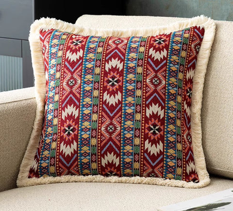 Decorative Throw Pillows for Bedroom, Bohemian Decorative Sofa Pillows for Living Room, Extra Large Modern Geometric Pillows, Oriental Throw Pillow for Couch-LargePaintingArt.com