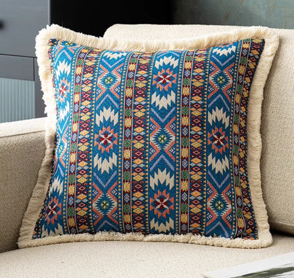 Large Bohemian Decorative Sofa Pillows for Living Room, Modern Geometric Pillows, Decorative Throw Pillows for Bedroom, Oriental Throw Pillow for Couch-LargePaintingArt.com