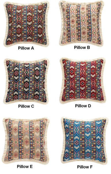 Bedroom Decorative Throw Pillows, Bohemian Decorative Sofa Pillows for Living Room, Extra Large Modern Geometric Pillows, Oriental Throw Pillow for Couch-LargePaintingArt.com