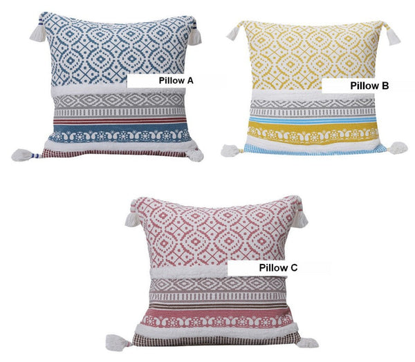 Geometric Modern Sofa Pillows for Bedroom, Square Pillows for Couch, Modern Decorative Pillow for Interior Design, Contemporary Decorative Pillow Covers-LargePaintingArt.com