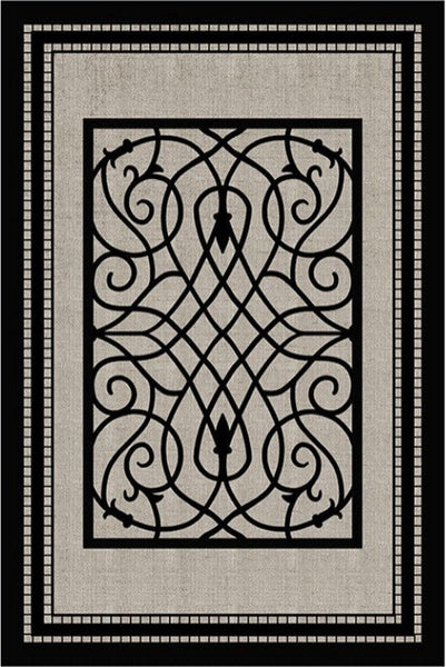 Dining Room Floor Rugs, Modern Area Rugs under Sofa, Modern Black Rugs for Living Room, Abstract Contemporary Rugs for Bedroom, Modern Carpets for Office-LargePaintingArt.com