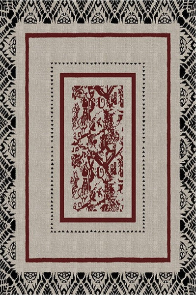 Dining Room Floor Rugs, Abstract Contemporary Rugs for Bedroom, Mid Century Area Rugs for Living Room, Elegant Modern Area Rugs under Sofa, Modern Carpets for Office-LargePaintingArt.com