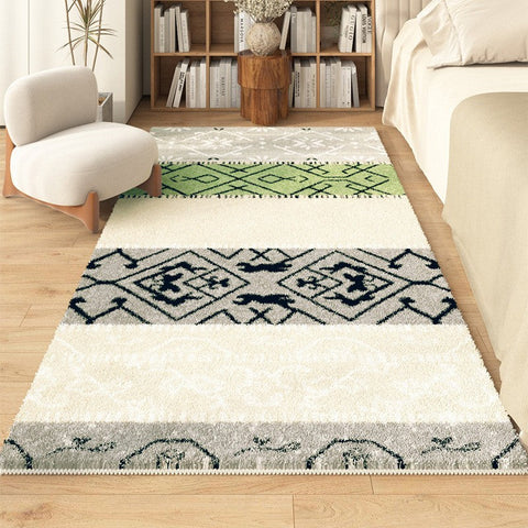 Contemporary Runner Rugs for Living Room, Thick Modern Runner Rugs Next to Bed, Hallway Runner Rugs, Bathroom Runner Rugs, Kitchen Runner Rugs-LargePaintingArt.com
