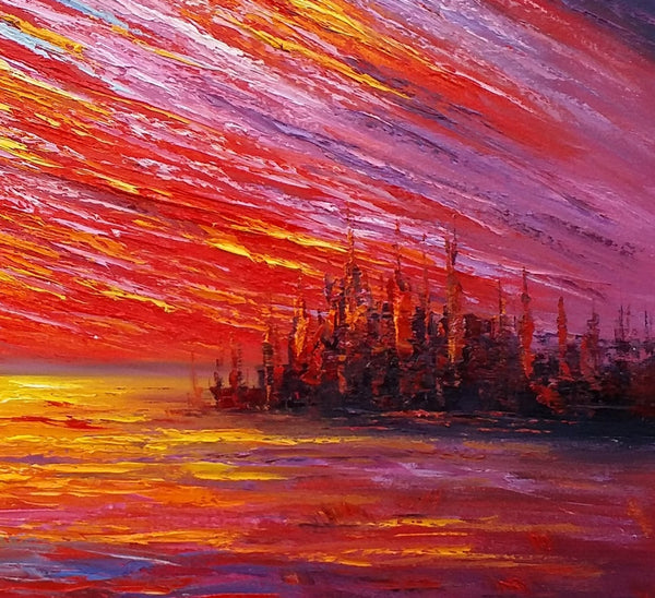 Oil Painting, Original Wall Art, Landscape Painting, Custom Large Art, Canvas Art, Wall Art, Original Artwork, Canvas Painting, Modern Art, Abstract Art-LargePaintingArt.com