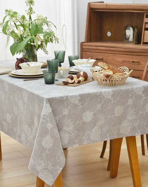 Rustic Table Covers for Kitchen, Country Farmhouse Tablecloth, Square Tablecloth for Round Table, Large Rectangle Tablecloth for Dining Room Table-LargePaintingArt.com