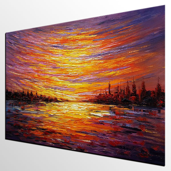 Landscape Painting, Large Wall Art, Canvas Art, Abstract Art, Original Artwork, Custom Canvas Painting, Modern Art, Oil Painting 220-LargePaintingArt.com