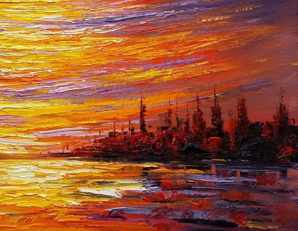 Landscape Painting, Large Wall Art, Canvas Art, Abstract Art, Original Artwork, Custom Canvas Painting, Modern Art, Oil Painting 220-LargePaintingArt.com