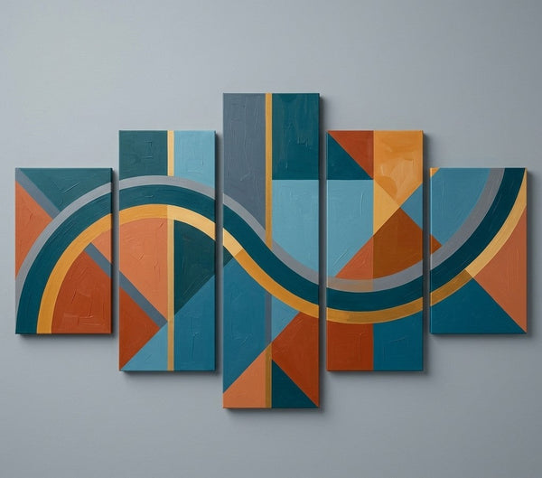 Oversized Modern Wall Art Paintings, Original Abstract Paintings, Geometric Canvas Art