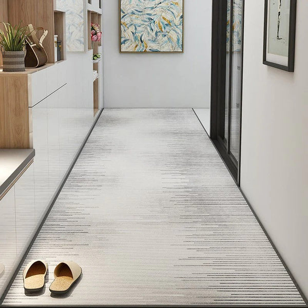 Long Hallway Runners, Non Slip Entryway Runner Rug Ideas, Geometric Modern Long Hallway Runners, Contepmorary Runner Rugs, Extra Long Narrow Runner Rugs-LargePaintingArt.com