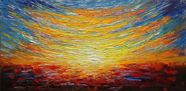 Canvas Art, Abstract Painting, Landscape Painting, Canvas Art, Custom Extra Large Wall Art-LargePaintingArt.com