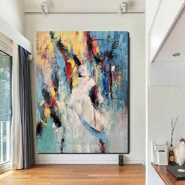 Palette Knife Paintings, Acrylic Paintings on Canvas, Large Paintings Behind Sofa, Abstract Painting for Living Room, Bedroom Modern Wall Art Paintings-LargePaintingArt.com