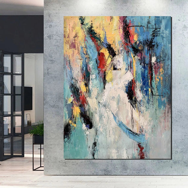 Palette Knife Paintings, Acrylic Paintings on Canvas, Large Paintings Behind Sofa, Abstract Painting for Living Room, Bedroom Modern Wall Art Paintings-LargePaintingArt.com