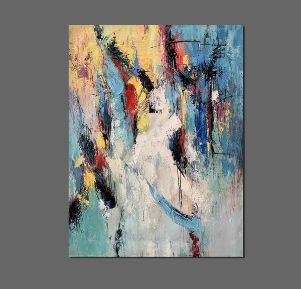 Palette Knife Paintings, Acrylic Paintings on Canvas, Large Paintings Behind Sofa, Abstract Painting for Living Room, Bedroom Modern Wall Art Paintings-LargePaintingArt.com