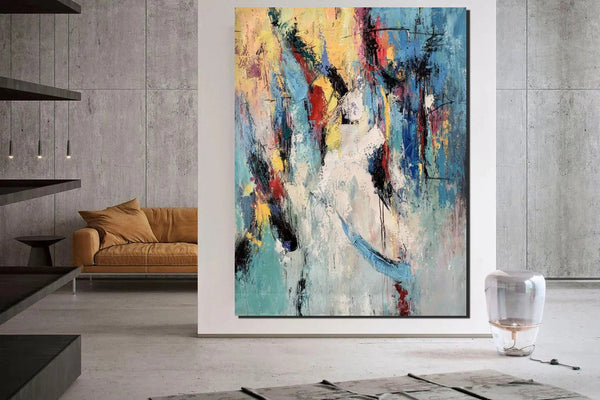Palette Knife Paintings, Acrylic Paintings on Canvas, Large Paintings Behind Sofa, Abstract Painting for Living Room, Bedroom Modern Wall Art Paintings-LargePaintingArt.com