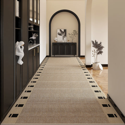 Washable Entrance Hallway Runners, Stain-resistant Non Slip Kitchen Runner Rugs, 25 Feet Extra Long Hallway Runners, Modern Long Hallway Runners-LargePaintingArt.com