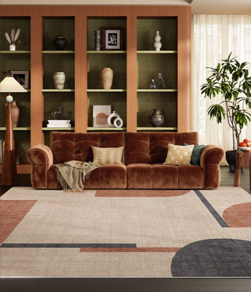 Dining Room Geometric Modern Rugs, Bedroom Modern Rugs, Mid Century Modern Rugs for Living Room, Contemporary Modern Rugs under Coffee Table