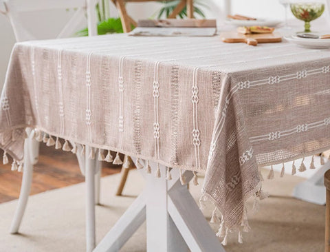 Rectangular Table Cloth for Dining Room Table, Linen Square Tablecloth for Kitchen, Large Modern Table Covers for Sale-LargePaintingArt.com