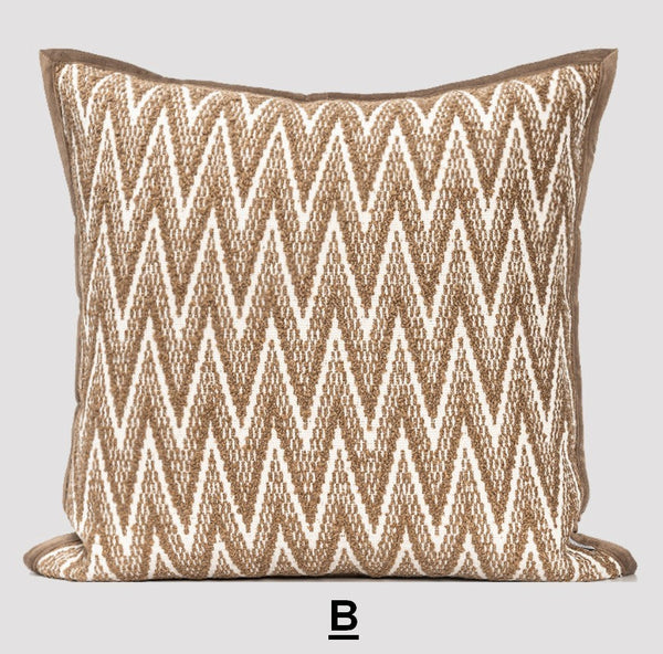 Large Modern Pillows for Couch, Modern Square Pillows, Contemporary Throw Pillows for Living Room, Modern Decorative Sofa Pillows-LargePaintingArt.com