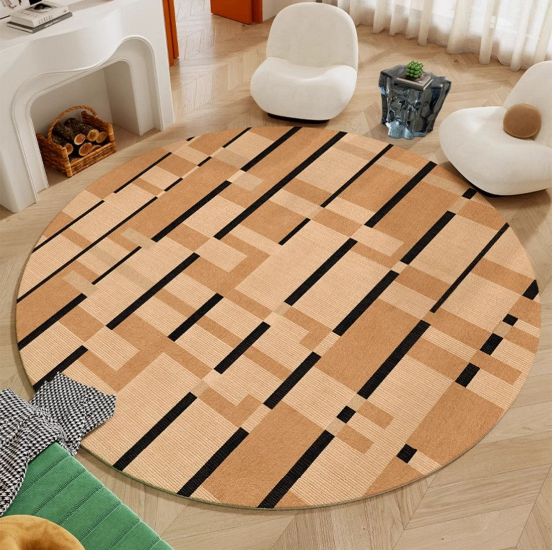 Mid Century Modern Rugs, Geometric Modern Rug Ideas for Living Room, Circular Modern Rugs for Bathroom, Modern Rugs for Bedroom, Round Rugs for Dining Room