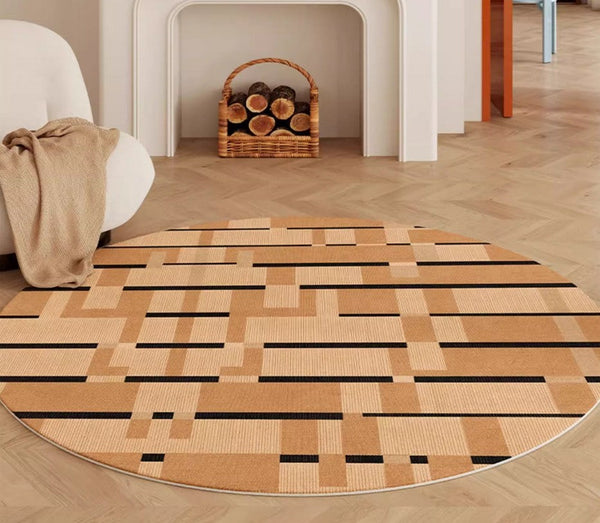 Mid Century Modern Rugs, Geometric Modern Rug Ideas for Living Room, Circular Modern Rugs for Bathroom, Modern Rugs for Bedroom, Round Rugs for Dining Room