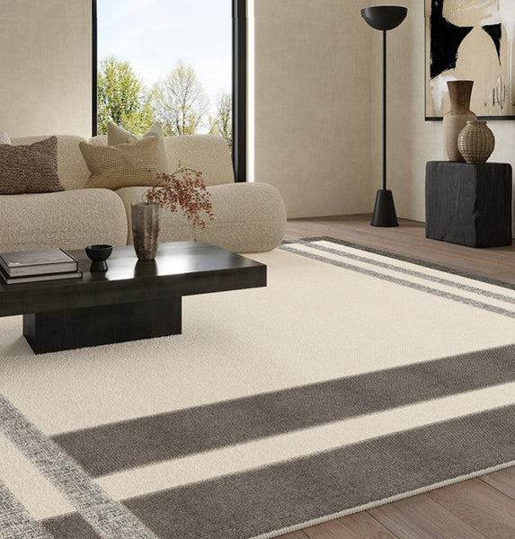 Geometric Contemporary Modern Rugs Next to Bed, Modern Carpets for Office, Abstract Area Rugs for Living Room, Modern Soft Rugs under Dining Room Table-LargePaintingArt.com