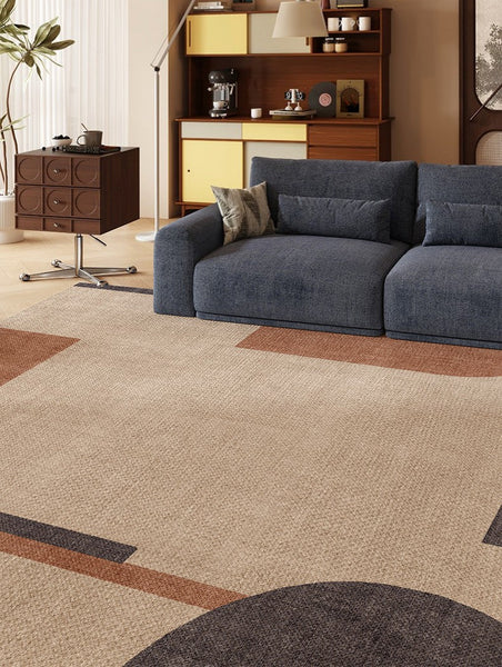 Dining Room Geometric Modern Rugs, Bedroom Modern Rugs, Mid Century Modern Rugs for Living Room, Contemporary Modern Rugs under Coffee Table
