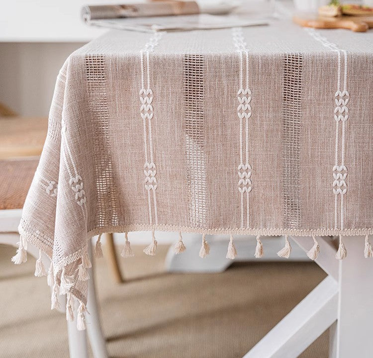 Rectangular Table Cloth for Dining Room Table, Linen Square Tablecloth for Kitchen, Large Modern Table Covers for Sale-LargePaintingArt.com