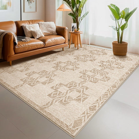 Abstract Modern Rug Ideas for Bedroom, Contemporary Area Rugs for Dining Room, Geometric Modern Rug Placement Ideas for Living Room-LargePaintingArt.com
