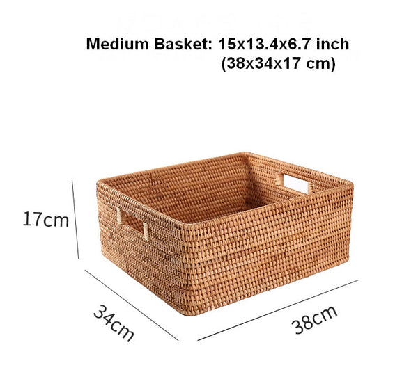 Large Storage Baskets for Bedroom, Storage Baskets for Bathroom, Rectangular Storage Baskets, Storage Baskets for Shelves-LargePaintingArt.com