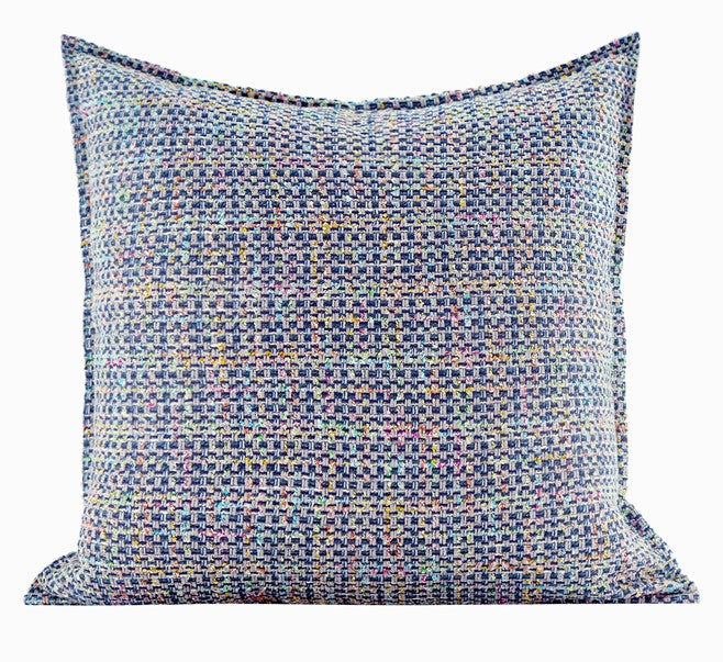 Modern Sofa Pillows, Large Abstract Blue Decorative Throw Pillows, Contemporary Square Modern Throw Pillows for Couch, Simple Throw Pillow for Interior Design-LargePaintingArt.com