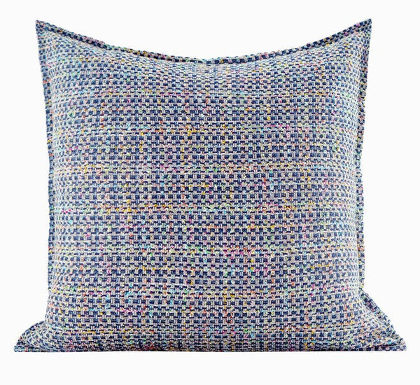Modern Sofa Pillows, Large Abstract Blue Decorative Throw Pillows, Contemporary Square Modern Throw Pillows for Couch, Simple Throw Pillow for Interior Design-LargePaintingArt.com