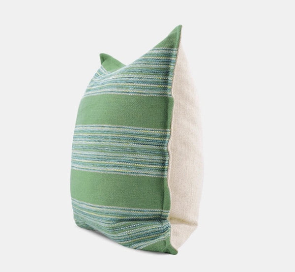 Green Modern Sofa Pillows for Couch, Contemporary Decorative Pillow Covers, Large Decorative Pillows for Living Room-LargePaintingArt.com