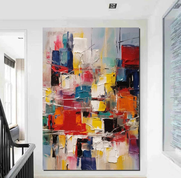 Hand Painted Canvas Art, Palette Knife Paintings, Modern Paintings for Living Room, Simple Painting Ideas for Bedroom-LargePaintingArt.com