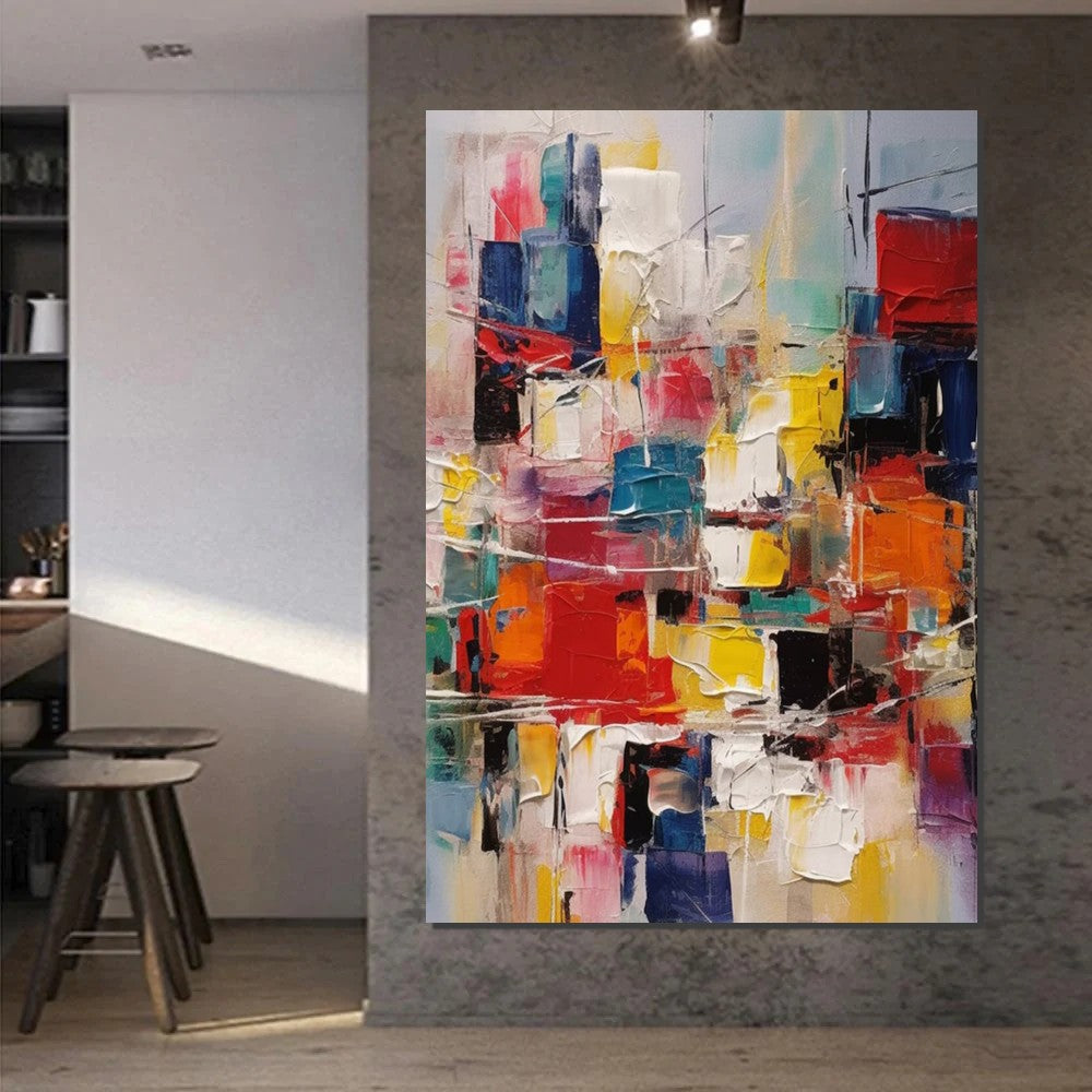 Hand Painted Canvas Art, Palette Knife Paintings, Modern Paintings for Living Room, Simple Painting Ideas for Bedroom-LargePaintingArt.com