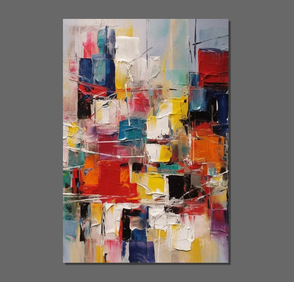 Hand Painted Canvas Art, Palette Knife Paintings, Modern Paintings for Living Room, Simple Painting Ideas for Bedroom-LargePaintingArt.com
