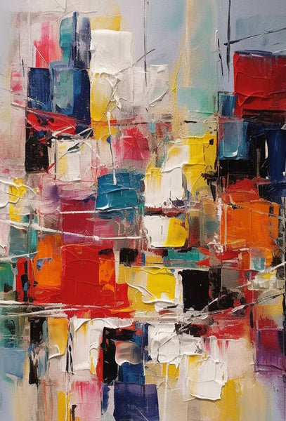 Hand Painted Canvas Art, Palette Knife Paintings, Modern Paintings for Living Room, Simple Painting Ideas for Bedroom-LargePaintingArt.com