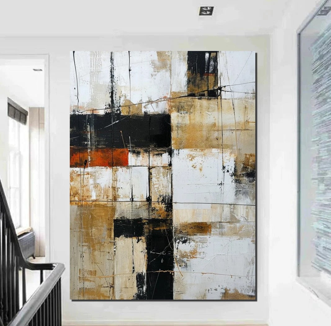 Contemporary Wall Painting, Acrylic Painting for Dining Room, Living Room Wall Painting, Modern Artwork, Large Canvas Painting-LargePaintingArt.com