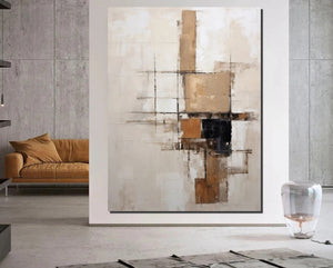Extra Large Paintings for Living Room, Abstract Acrylic Painting, Hand Painted Wall Art Paintings, Modern Abstract Art for Dining Room-LargePaintingArt.com