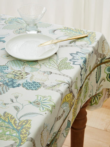 Rustic Table Covers for Kitchen, Large Rectangle Tablecloth for Dining Room Table, Country Farmhouse Tablecloth, Square Tablecloth for Round Table-LargePaintingArt.com