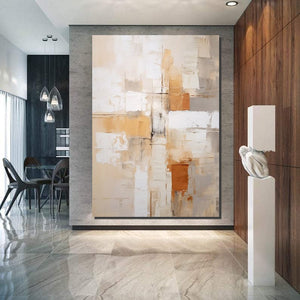 Simple Wall Art Ideas, Modern Abstract Painting, Buy Art Online, Large Acrylic Canvas Paintings, Dining Room Abstract Paintings-LargePaintingArt.com