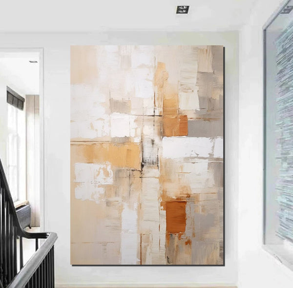 Simple Wall Art Ideas, Modern Abstract Painting, Buy Art Online, Large Acrylic Canvas Paintings, Dining Room Abstract Paintings-LargePaintingArt.com
