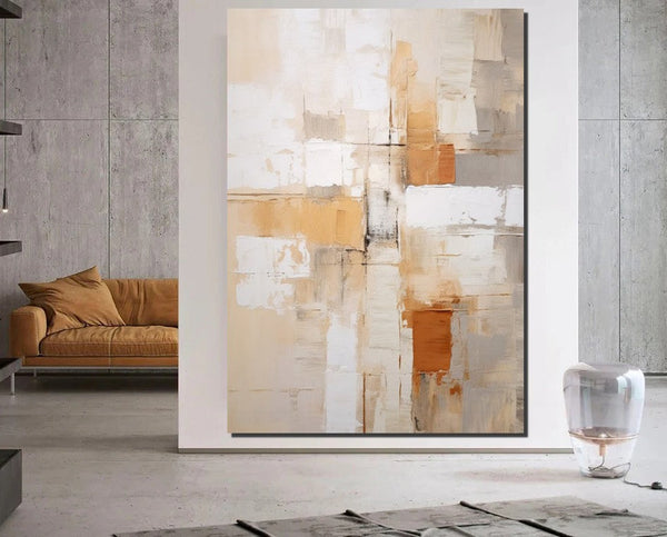 Simple Wall Art Ideas, Modern Abstract Painting, Buy Art Online, Large Acrylic Canvas Paintings, Dining Room Abstract Paintings-LargePaintingArt.com