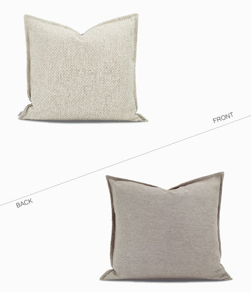 Large Square Modern Throw Pillows for Couch, Large Brown Throw Pillow for Interior Design, Contemporary Modern Sofa Pillows, Simple Decorative Throw Pillows-LargePaintingArt.com