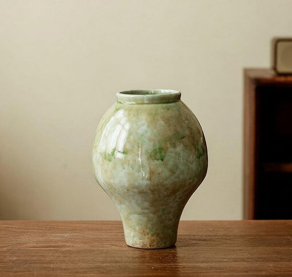 Flower Vases on Table, Centerpiece Ceramic Bud Vases, Porcelain Flower Vases, Handmade Water Holding Flower Vase-LargePaintingArt.com
