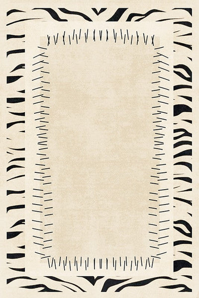 Abstract Cream Color Modern Carpets for Living Room, Modern Rugs for Dining Room, Soft Contemporary Rugs for Bedroom, Mid Century Modern Rugs Next to Bed-LargePaintingArt.com
