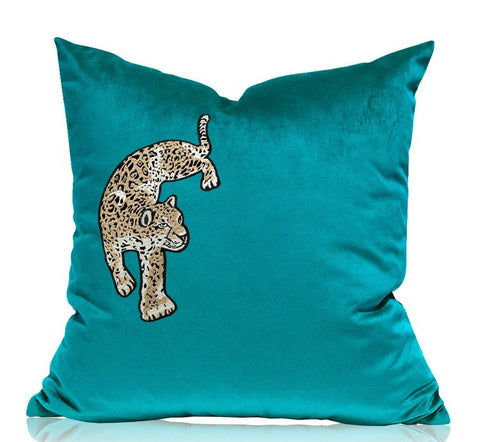 Decorative Pillows for Living Roomï¼?Contemporary Throw Pillows, Cheetah Decorative Cushion, Modern Sofa Pillows-LargePaintingArt.com