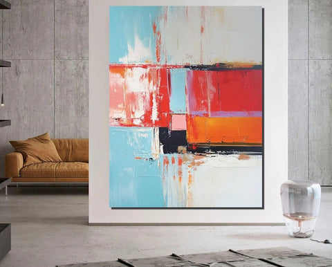 Palette Knife Paintings, Modern Paintings for Living Room, Hand Painted Canvas Art, Simple Painting Ideas for Bedroom-LargePaintingArt.com